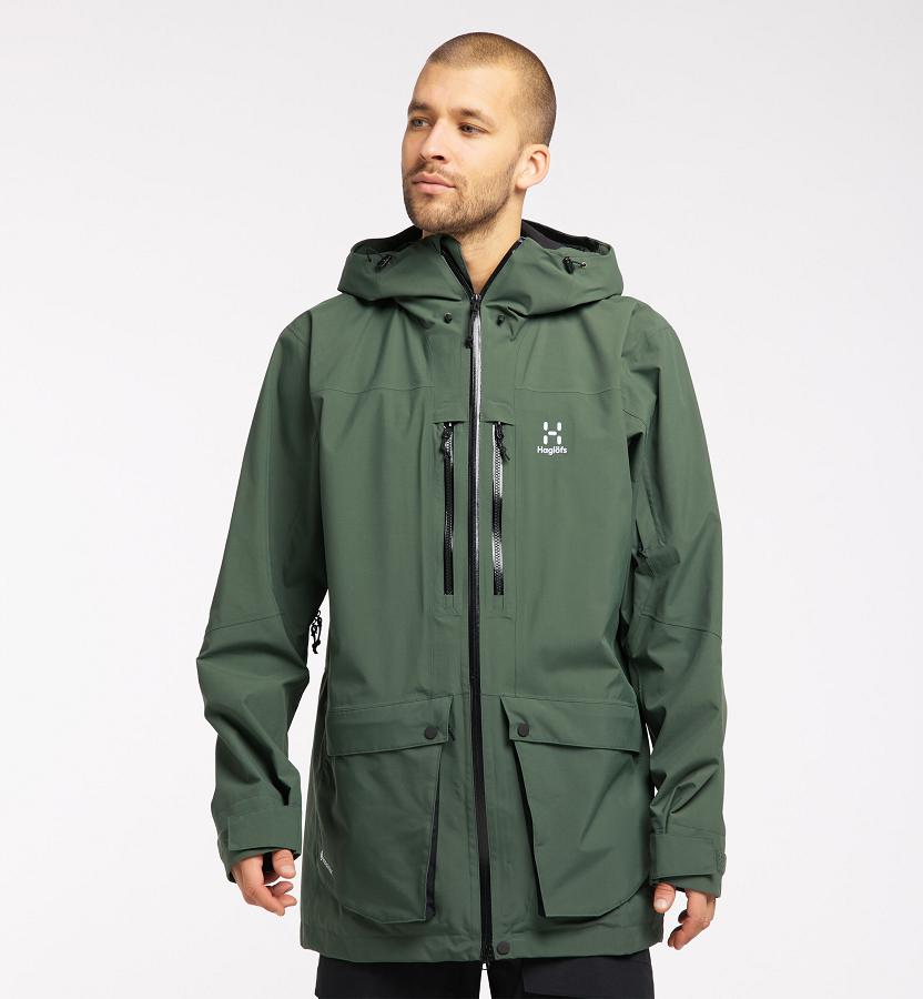 Haglöfs Elation GTX Parka Dark Green For Mens MWXRG6580 Australia